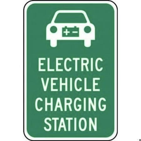 Accuform TRAFFIC SIGN ELECTRIC VEHICLE FRP387RA FRP387RA